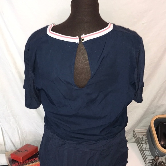 Kari Traa 90’s Vibe Pickle Ball Short Sleeve Outfit Sz L Romper Pockets NWOT - Picture 15 of 15